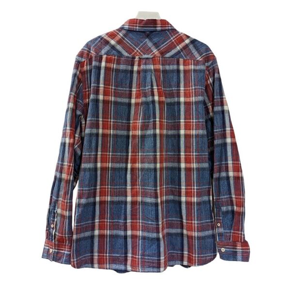 Nifty Genius Men's Plaid Linen & Cotton Blend Casual Button Shirt Size XL - Picture 2 of 7